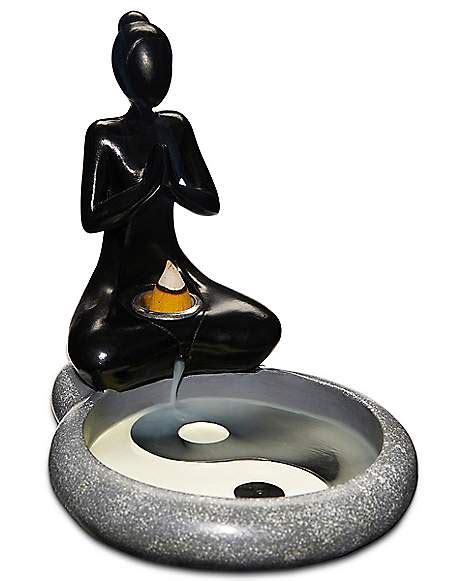 backflow incense burner woman